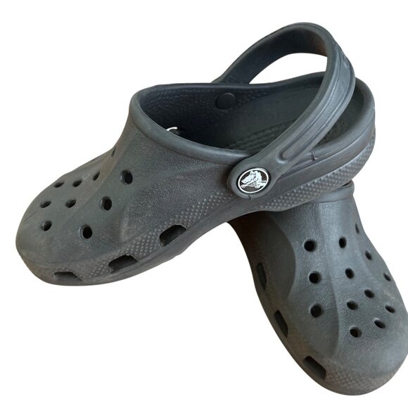 Crocs Kids Unisex Water Waterproof Classic Clog Shoes Black Slip-On Size 12/13 - Picture 7 of 9